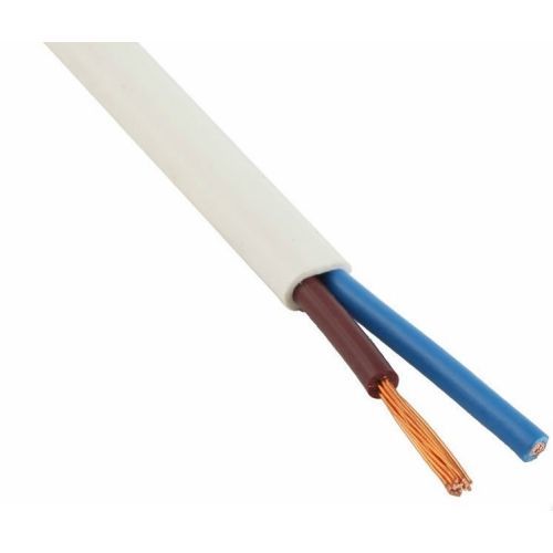 Kabel H03VVH2-F 2x0,50 dvojlinka ovál bílá (CYLY 2Dx0,50) metráž