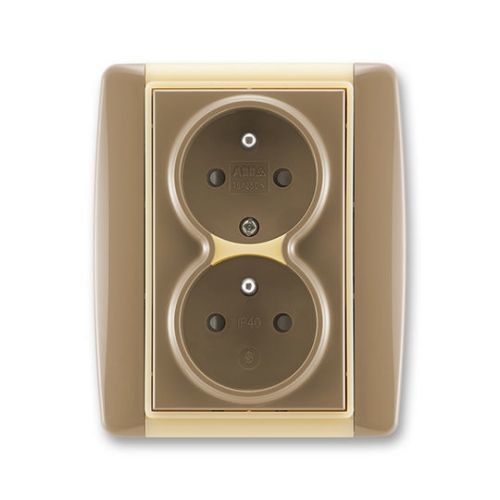 ABB Element dvojzásuvka kávová/ledová Opálová 5512E-C02359 25