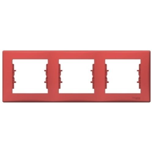 Schneider Sedna trojrámeček červená SDN5800541