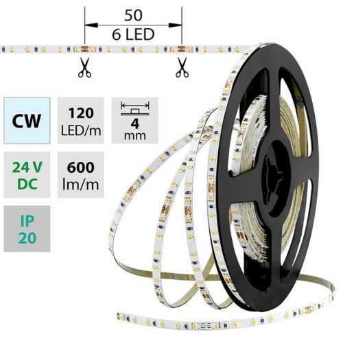 LED pásek McLED SMD2216 7,2W/m 24V IP20 4mm 120LED/m ML-126.732.60.0