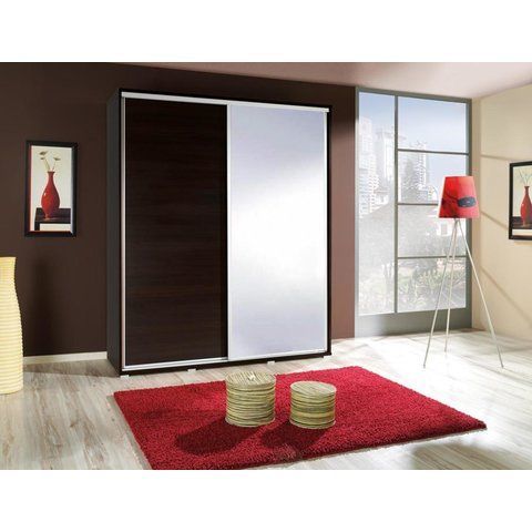 MARIDEX skříň PAULA 155 se zrcadlem, kaštan wenge 155x215x66 kaštan wenge