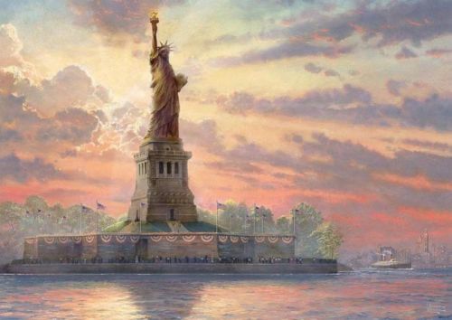 Schmidt Puzzle 1000 dílků Thomas Kinkade - Statue of Liberty at Dusk