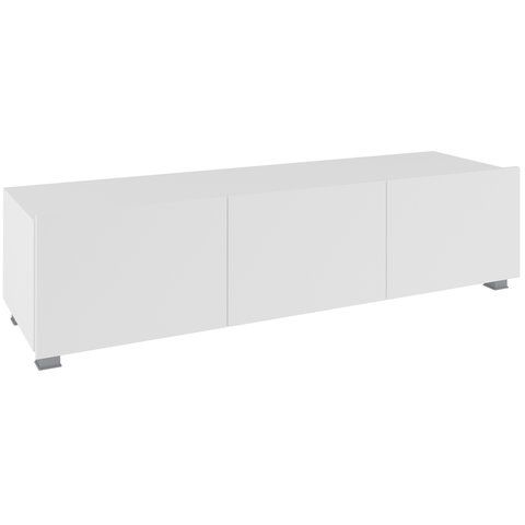 GIB Tv stolek Corinto 150, bílá/bílý lesk 150x37x43 Bílá / bílý lesk
