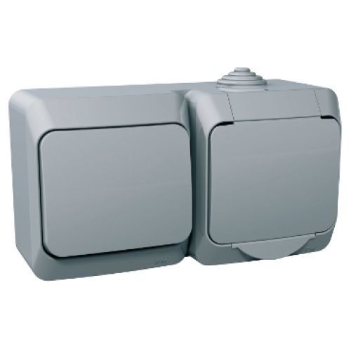 Schneider Cedar Plus zásuvka s vypínačem č.6 šedá WDE000684