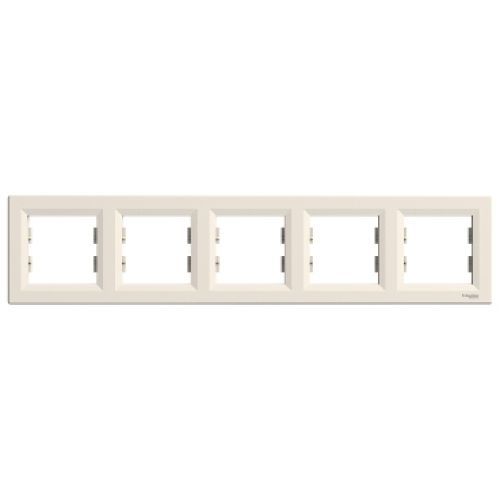 Schneider Asfora pětirámeček krémový EPH5800523