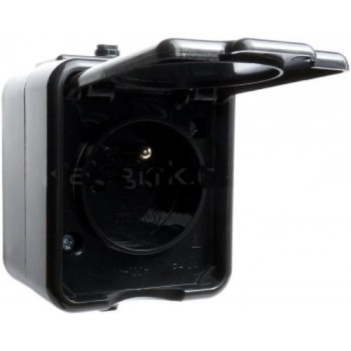 Schneider Cedar zásuvka IP44 černá NT-130H /E072110/