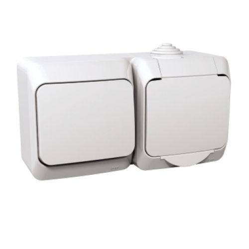 Schneider Cedar Plus zásuvka s vypínačem č.6 bílá WDE000584