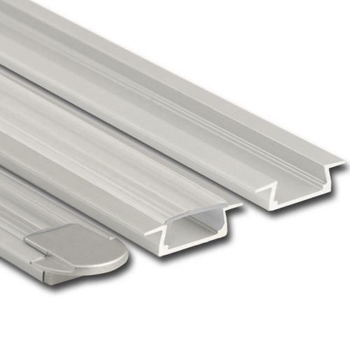 Vestavný hliníkový profil McLED VR 22x7mm čirý difuzor komplet 1m ML-761.026.02.1