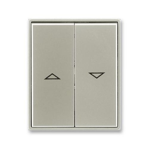 ABB Element,Time kryt vypínače žaluziového dělený s potiskem starostříbrná 3558E-A00662 32