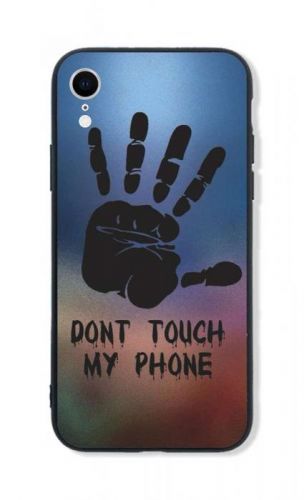 Kryt TopQ LUXURY iPhone XR pevný Don't Touch Hand 48742