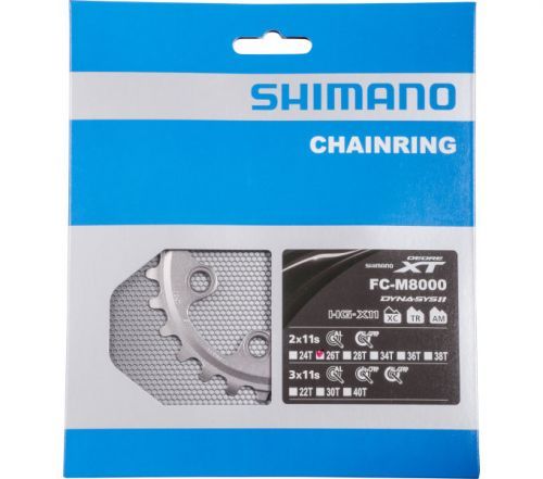 Shimano-servis převodník 26z Shimano XT FC-M8000 2x11 4 díry
