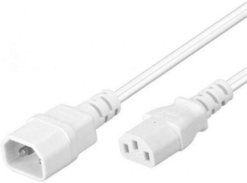 PREMIUMCORD Prodlužovací kabel síť 230V, C13-C14, bílý 3m (kps3w)