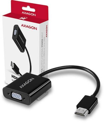 AXAGO  RVH-VGAN, HDMI -> VGA redukce / adaptér, FullHD, audio výstup, micro USB nap. konektor (RVH-VGAN)