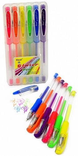 Gelová pera - sada 6 ks - Fluo - PK13-10