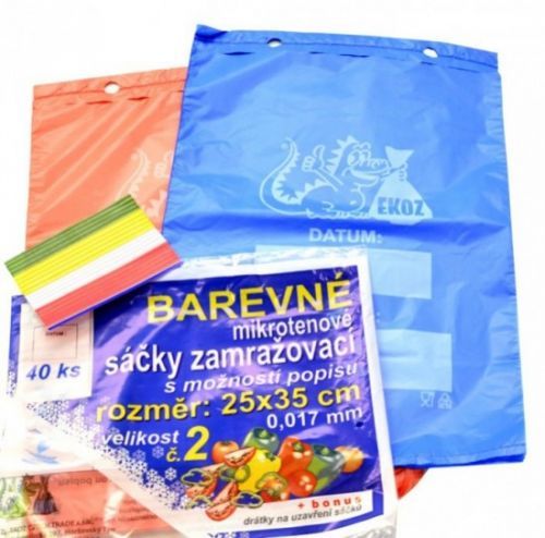 Zamrazovací sáčky č. 2 - barevné - 25 x 35 cm - SMZ-0004