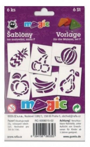 Šablony Magic - sada F - Ovoce 6 ks 8015