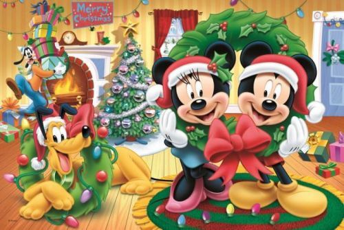 Trefl Puzzle Vánoce s Mickey Mousem 100 dílků