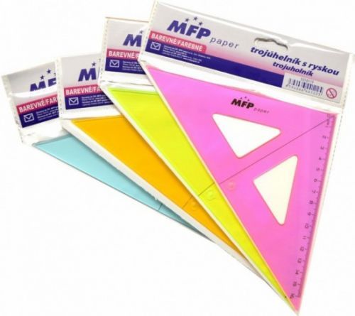 Trojúhelník 45 S s černou ryskou barevný