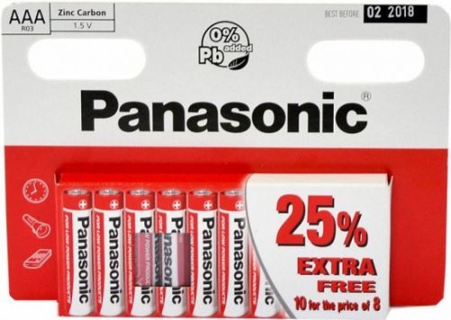 Baterie Panasonic RO3RZ/10HH 10 ks AAA Zinc Carbon