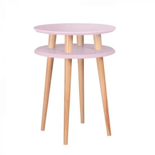Růžový konferenční stolek Ragaba UFO, Ø 45 cm