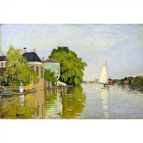 Reprodukce obrazu Claude Monet - Houses on the Achterzaan, 90 x 60 cm