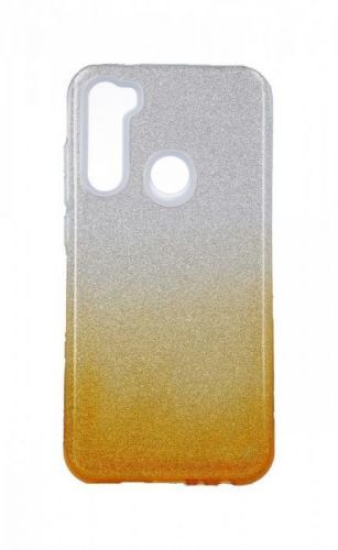 Kryt Forcell Xiaomi Redmi Note 8 glitter stříbrno-oranžový 44411