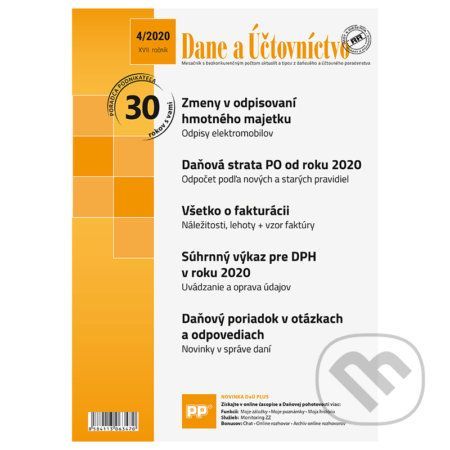 Dane a účtovníctvo 4/2020 - Poradca podnikateľa