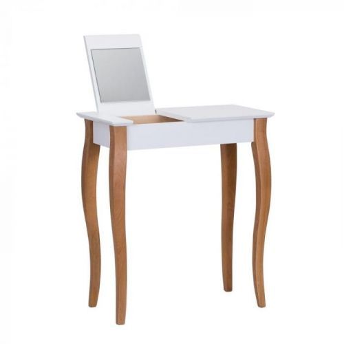 Bílý toaletní stolek se zrcadlem Ragaba Dressing Table, délka 65 cm