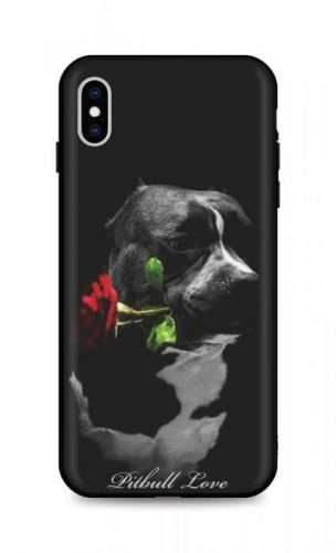 Kryt TopQ iPhone XS silikon Pitbull Love 49189