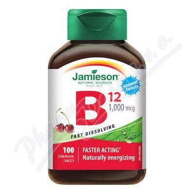 JAMIESON vit.B12 1000mcg třešeň tbl.100