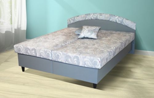 Čalouněná čalouněná postel corveta 180x200, šedá, vč. matrace a úp