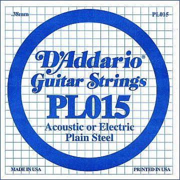 D'Addario Plain Steel - Jednotlivá struna - .015