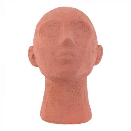 Terakotově oranžová dekorativní soška PT LIVING Face Art, výška 22,8 cm