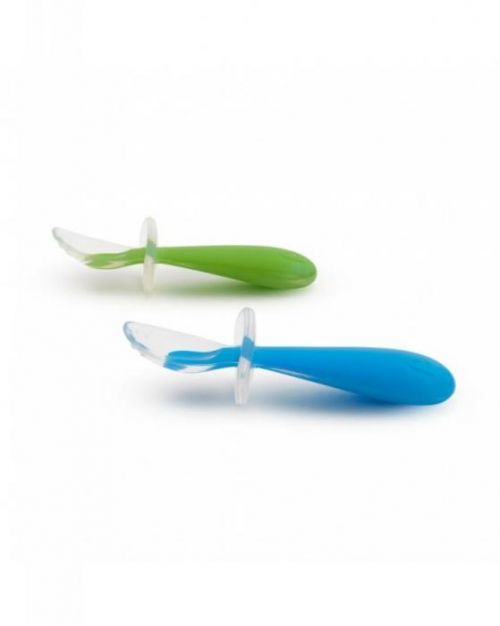 Silikonové lžičky 2ks - fialovo - růžové