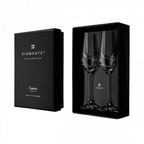 Diamante broušené dekorované sklenice na šampaňské Venezia 2KS 230ml