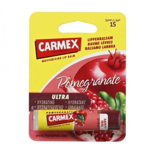 Carmex Pomegranate SPF15 4,25 g hojivý balzám v tyčince s příchutí granátového jablka pro ženy