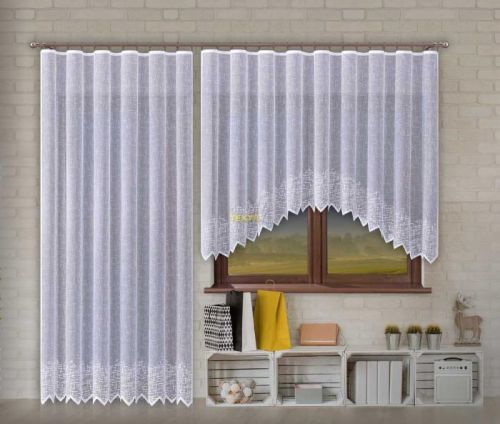 Forbyt, Hotová záclona nebo balkonový komplet, Olympia, bílá 200 x 250 cm