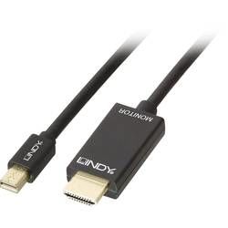 DisplayPort / HDMI kabel LINDY [1x mini DisplayPort zástrčka - 1x HDMI zástrčka] černá 3 m