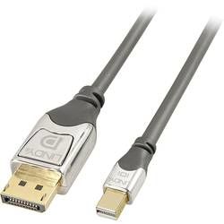 DisplayPort kabel LINDY [1x zástrčka DisplayPort - 1x mini DisplayPort zástrčka] šedá 0.5 m