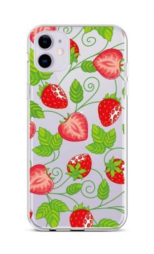 Kryt TopQ iPhone 11 silikon Strawberries 44498