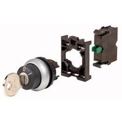 Uzamykatelný spínač Eaton M22-WS-K10-BVP, simulované kolečko, černá, 1 ks