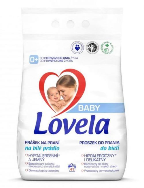 Lovela Baby prášek na praní na bílé prádlo 4,1 kg / 41 pracích dávek