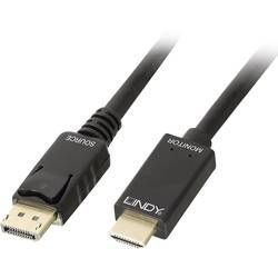 DisplayPort / HDMI kabel LINDY [1x zástrčka DisplayPort - 1x HDMI zástrčka] černá 3 m
