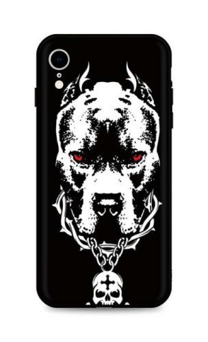 Kryt TopQ iPhone XR silikon Fighting Dog 49071