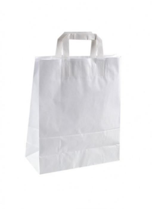 Greit Papírová taška - bílá - 18 x 8 x 22 cm - 5005