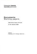 Documents - Working Papers - 2008 Ordinary Session (Council of Europe: Parliamentary Assembly)(Paperback / softback)