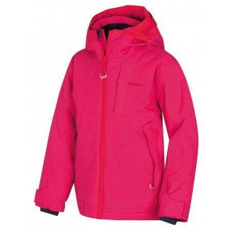Husky Zisi Kids výrazně růžová dětská nepromokavá zimní lyžařská bunda HuskyTech 15000 152-158