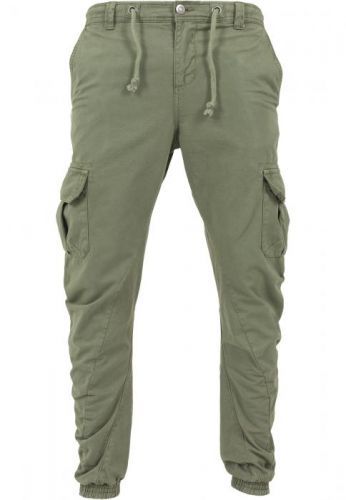 Kalhoty Urban Classics Cargo Jogging - olivové, XS