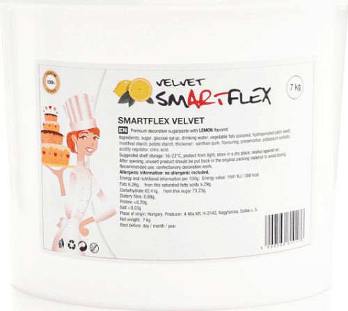 Smartflex Velvet Citron 7 kg (Potahovací a modelovací hmota na dorty) 0052 dortis