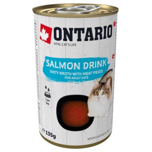 Nápoj ontario cat drink salmon 135g